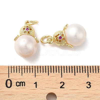 Natural Pearl Pendants PEAR-M012-02G-1