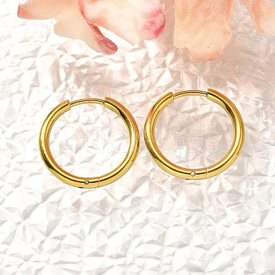 304 Stainless Steel Hoop Earrings for Women EJEW-M068-15G-G-1