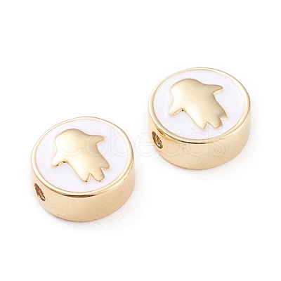 Brass Enamel Beads X-KK-F814-05G-1
