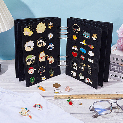 12Pcs Polyester Enamel Pin Storage Organizer Binder Sheet AJEW-OC0015-23-1