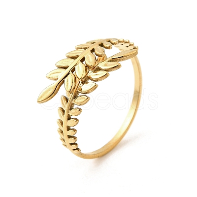 304 Stainless Steel Adjustable Open Cuff Rings for Women RJEW-U062-01B-G-1
