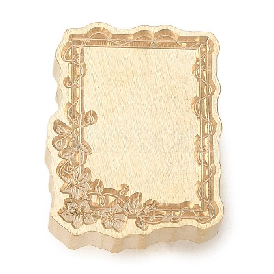 Geometric Flower Frame Brass Stamp Heads AJEW-H149-01G-06-1