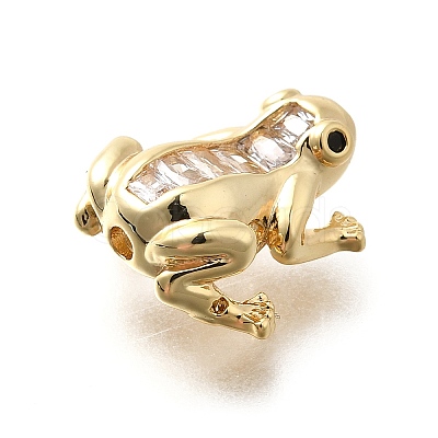 Brass with Cubic Zirconia Beads KK-Q035-14G-1