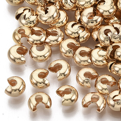 Brass Crimp Beads Covers KK-S354-214B-NF-1