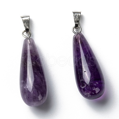 Natural Amethyst Pendants G-F707-14-1