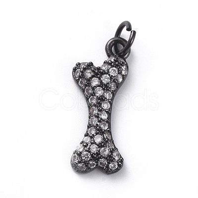 Brass Micro Pave Cubic Zirconia Pendants ZIRC-G157-24-02-1