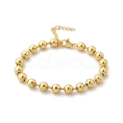 Rack Plating Brass Ball Chain Bracelets for Women BJEW-G676-01C-G-1