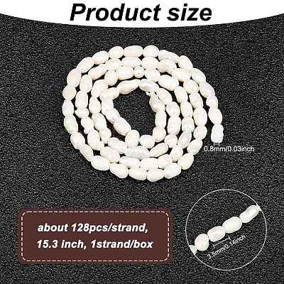 GOMAKERER 1 Strand Natural Cultured Freshwater Pearl Beads Strands PEAR-GO0001-04-1