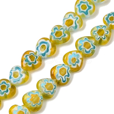 Handmade Millefiori Lampwork Beads Strands LAMP-G166-15J-1