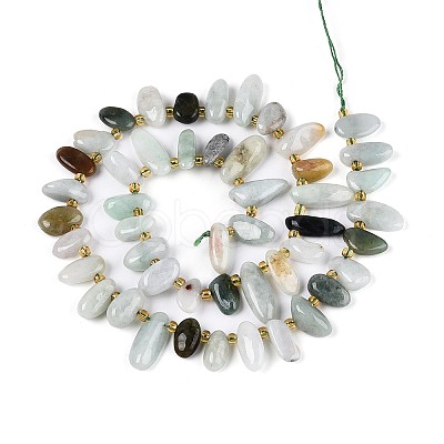 Natural Myanmar Jade Beads Strands G-Z091-A28-1