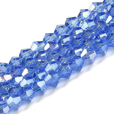 Transparent Electroplate Glass Beads Strands EGLA-A039-T2mm-B07-1