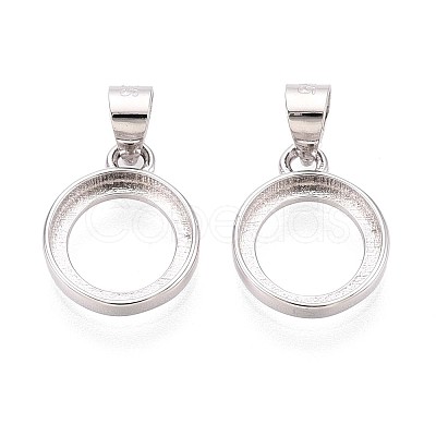 925 Sterling Silver Pendant Cabochon Settings STER-N016-87B-P-1