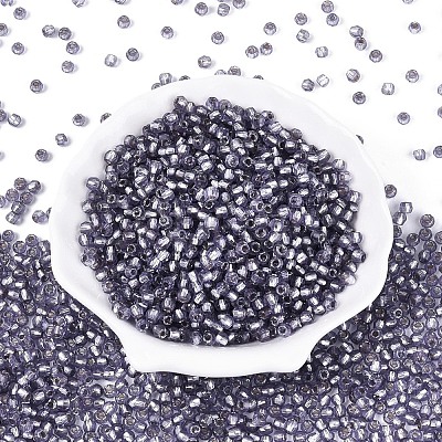 Silver Lined Glass Seed Beads SEED-T007-18A-08-1