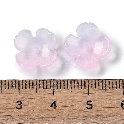 Baking Paint Glass Bead Caps GLAA-S202-04B-1
