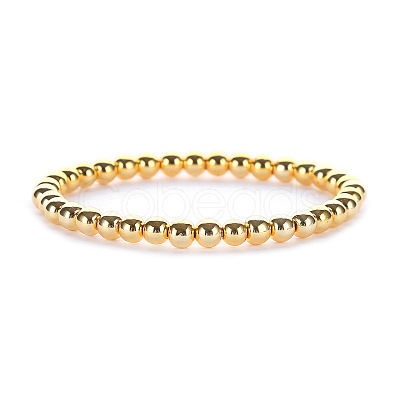 Synthetic Non-magnetic Hematite Beaded Stretch Bracelets for Men Women YP2747-4-1