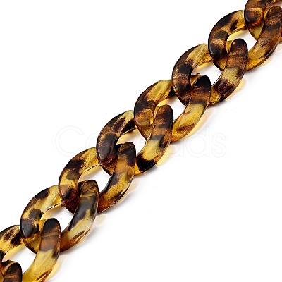 Handmade Transparent Acrylic Curb Chains X-AJEW-JB00740-02-1