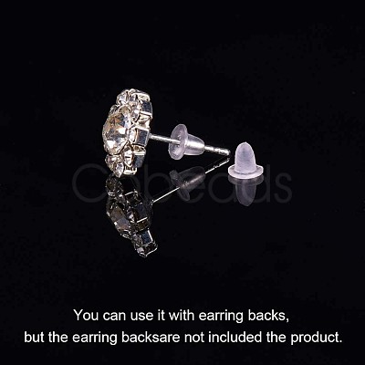 Clear Soft Plastic Earring Back Stopper Ear Nuts X-E374Y-1-1