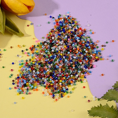 160G 8 Style Glass Seed Beads SEED-SZ0001-009-1