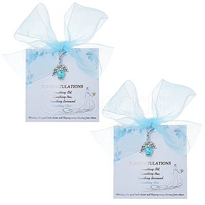 2Pcs Angel Polyester & Plastic Alloy Brooch JEWB-DC0006-41-1