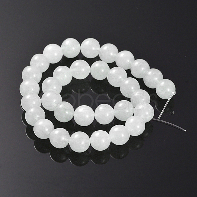 Natural White Jade Bead Strands G-J276-50-12m-1