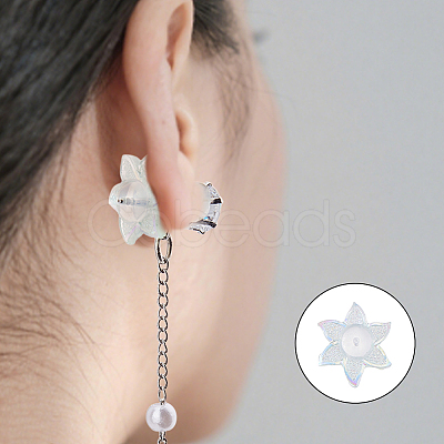 30Pcs 6 Colors Acrylic Ear Nuts FIND-HS0002-43-1