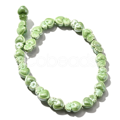 Handmade Porcelain Beads Strands PORC-I028-01M-1