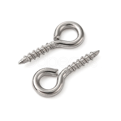 Tarnish Resistant 304 Stainless Steel Screw Eye Pin Peg Bails X-STAS-L234-165A-P-1