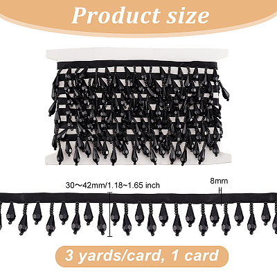 Polyester Bead Tassel Trimming DIY-WH0111-431-1