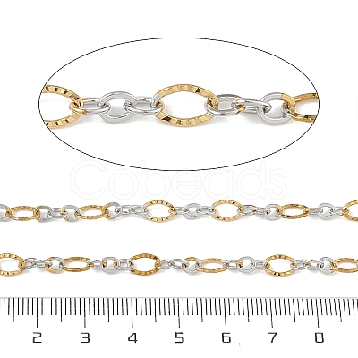 Two Tone 304 Stainless Steel Link Chains CHS-G052-02GP-1