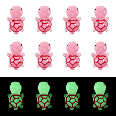 12Pcs Luminous Translucent Resin Sea Animal Cabochons RESI-TA0004-56D-1