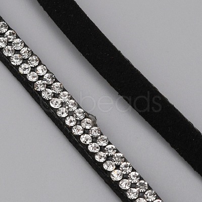 Flat Faux Suede Ribbon LW-WH0006-04-1