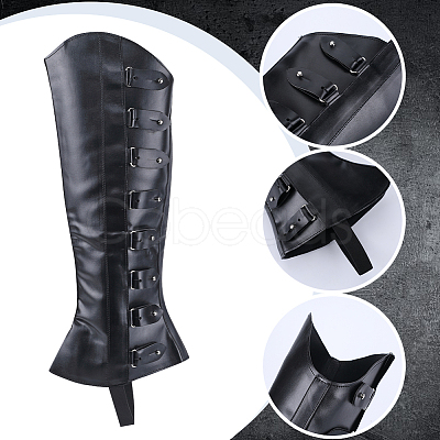 Imitation Leather Boot Cover AJEW-WH0258-941A-1