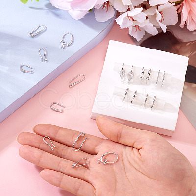 20Pcs 10 Styles Brass Earring Hooks KK-TA0002-29-1