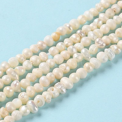 Natural Cultured Freshwater Pearl Beads Strands PEAR-E018-46-1