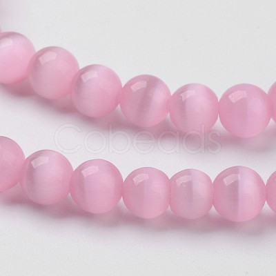 Cat Eye Round Beads Strands X-CER20-1