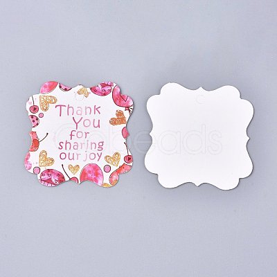 Floral Pattern Paper Gift Tags CDIS-K002-E01-1
