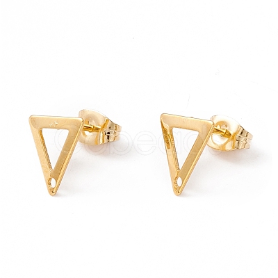 201 Stainless Steel Stud Earring Findings with Hole X-EJEW-A071-29G-1