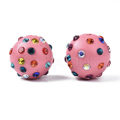Polymer Clay Rhinestone Beads RB-T017-31B-1