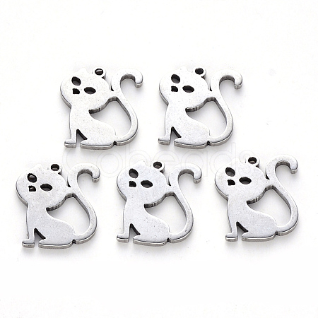Tarnish Resistant 304 Stainless Steel Charms X-STAS-N092-69-1