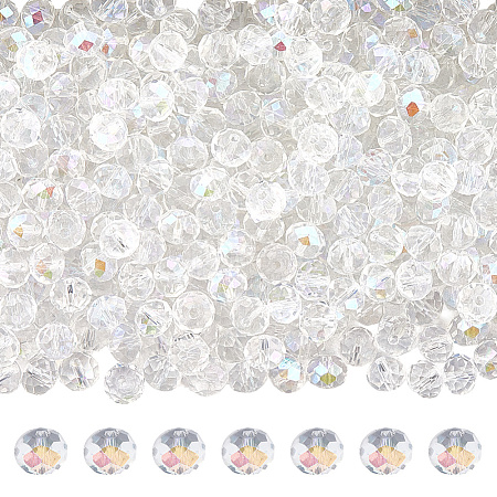 Electroplate Glass Beads Strands EGLA-LT0001-06B-1