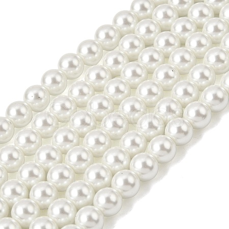 Eco-Friendly Dyed Glass Pearl Round Beads Strands HY-A008-8mm-RB001-1
