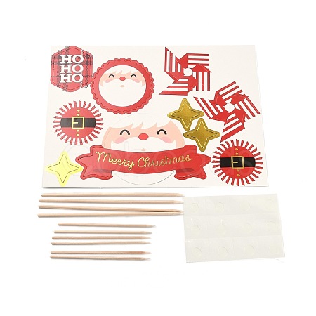 DIY Christmas Theme Paper Cake Insert Card Decoration DIY-H108-11-1