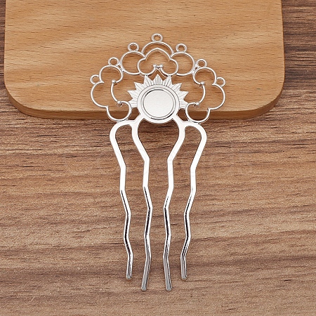 Alloy Hair Comb Findings PW-WGF914F-01-1