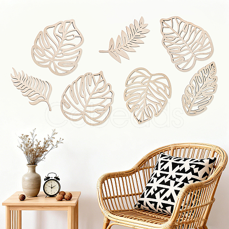 14Pcs Wood Wall Decorations AJEW-WA0003-93-1