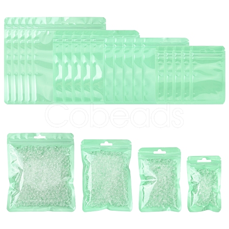 40Pcs 4 Styles Macaron Color Plastic Yin-yang Resealable Bags OPP-FS0001-18B-1