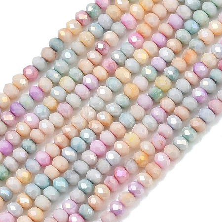 Electroplate Rondelle Glass Beads Strands GL-T021-2x2.5mm-17-25-1
