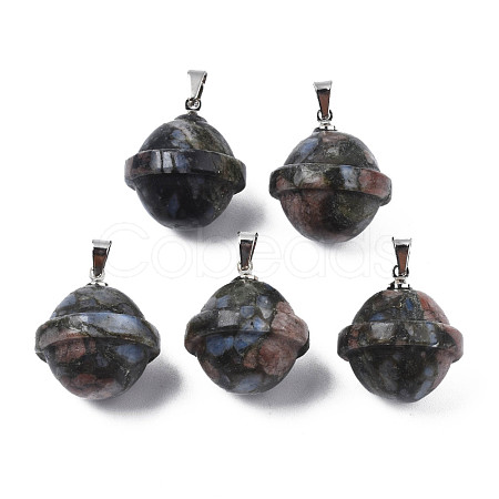 Natural Glaucophane Pendants PORC-T132-053A-1