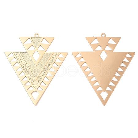 Long-Lasting Plated Brass Filigree Pendants KK-K336-37KCG-1