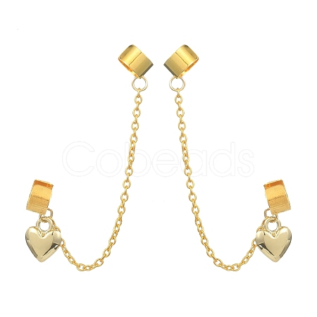Brass Cuff Earrings EJEW-JE05407-01-1