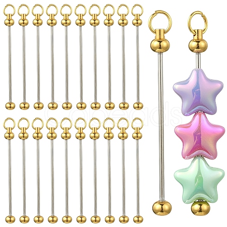 20Pcs Iron Beadable Keychain Bar for Jewelry Making DIY Crafts IFIN-YW0003-98D-1